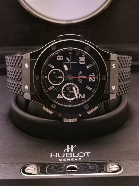 hublot big bang 44mm ceramic bezel|Hublot rubber strap.